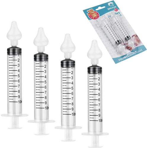 Kalanka-Seringue Nasale Bebe Professionnel Mouche Bebe Irrigateur Lot De 4 Mouches Bébé Seringue Nasale,Bebe Irrigateur Nasal Manuel Avec Nasale En Silicone Nettoyable Et Réutilisable