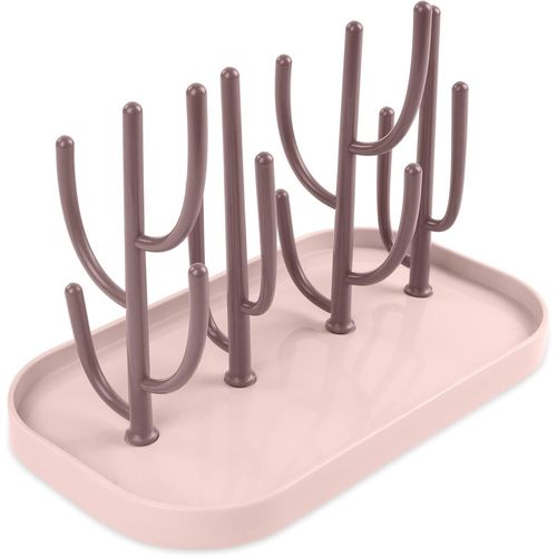 Kalanka-Égouttoir À Biberon,Egoutte-Biberons Arbre Avec Bac À Eau Amovible Pour Biberon,Couverts,Tétines Gobelets(Rose)