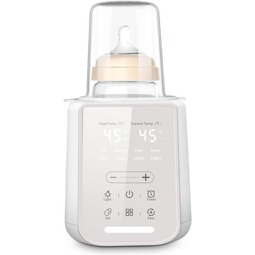 Kalanka-Chauffe-Biberon 8-En-1 ¿ Chauffe-Aliments Bébé Multifonction Avec Veilleuse Et Minuterie, Idéal Pour Les Déplacements, Préserve Les Nutriments Du Lait Maternel, Compatible Tous Biberons