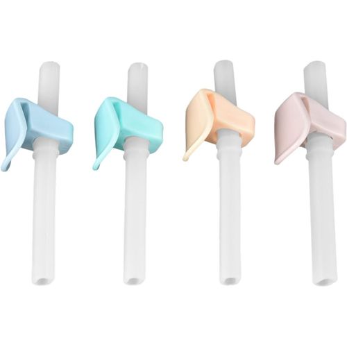 Kalanka-Pailles À Boire Pour Bébé, 4 Pièces Sans Bpa, Paille Pour Bébé Douce Réutilisable Avec Boucle Pour Les Enfants Buvant Pour La Plupart Des Bols Pour Bébé