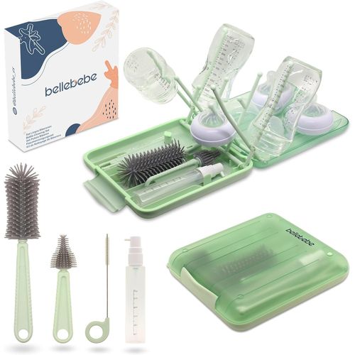 Kalanka-Ensemble Goupillon Biberon Avec Égouttoir - Brosse Et Sèche-Biberon Portable - Sans Bpa - Pliable Et Compact