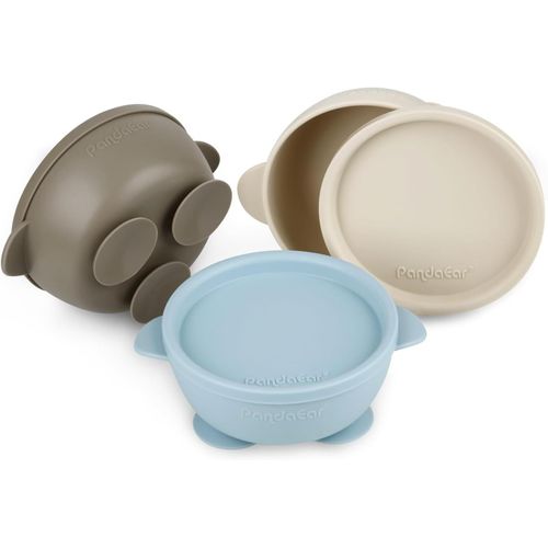 Kalanka-3 Bols De Suction Pour Bébé Avec Couvercles | Bols En Silicone Étanches Et Antidérapants Pour Bébé, Enfants, Tout-Petits, Nourrissons | Silicone Alimentaire Doux, Sûr Et Sans Bpa