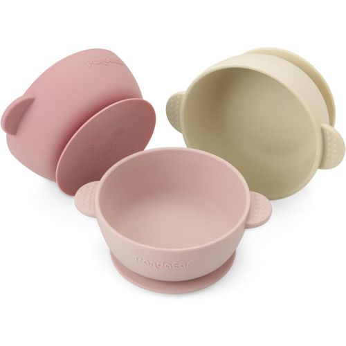 Kalanka-Ensemble De 3 Bols Pour Bébés Avec Ventouse | Bol Alimentaire En Silicone Pour Bébés, Enfants En Bas Âge Et Tout-Petits (Rose Rouge Lin)