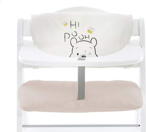 Coussin Chaise Haute Bébé Highchair Pad Deluxe, Compatible Avec Chaises Alpha+, Beta+ Et Arketa, Lavable En Machine, Fixation Scratch, Stretch Beige