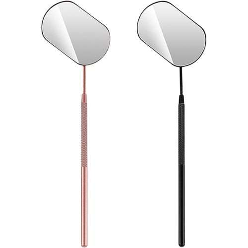Kalanka-Ensemble De Miroirs À Cils 2 Pièces, Miroir À Cils En Acier Inoxydable, Miroir À Cils Portable Carré, Miroir À Cils D'extension, Adapté Au Maquillage, Au Démaquillage 