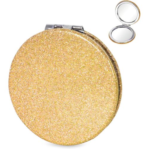 Kalanka-2x Miroir De Poche Portable, Miroir Pliant Rond De 7 Cm, Poche Rond Miroir Scintillant, Miroir Maquillage Poche Avec Agrandissement, Miroir Sacs À Main Double Face Pour Maquillage Et Voyage ( 