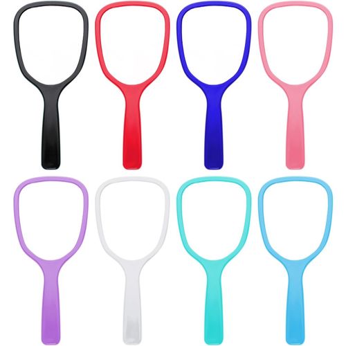Kalanka-Miroir De Maquillage À Main 8 Pièces, Mini Miroir, Miroir De Maquillage Pour Les Voyages, Miroir À Main Portable, Miroir De Maquillage À Poignée, Miroir De Maquillage De Voyage 