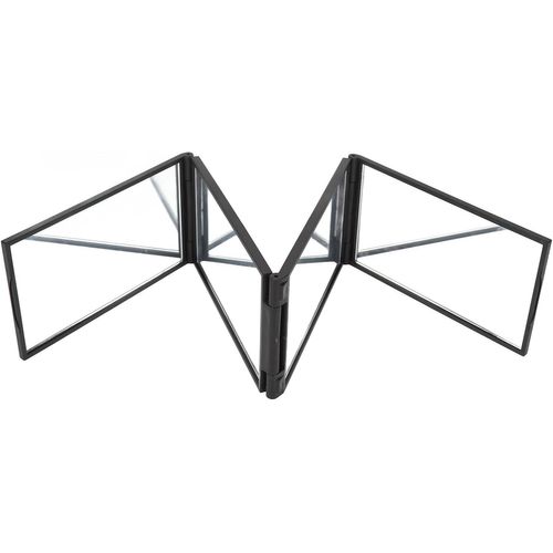 Kal-Miroir À 4 Voies, Miroir Extensible À 4 Panneaux, Miroir De Maquillage Pliable Portable À 360 Degrés, Cadre En Plastique, Miroir De Maquillage Multi-Facettes Pour Auto-Coupe De 