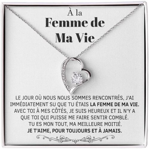 Collier Pour Femme Or, Argent - Idees Cadeaux Pour Elle Evenement Special, Anniversaire Ou Noel - Coffret Avec Dedicace Comprise