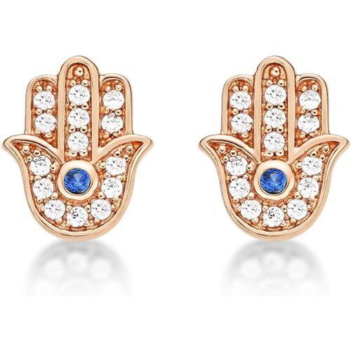 Senior-Boucles D'oreilles Argent En Main De Fatima, Boucles D'oreilles En Hamsa Contre Le Mauvais Oeil Pour Femme Et Jeune Fille, Boucles D'oreilles Femme Argent, Or Ou Or Rose[L1412]