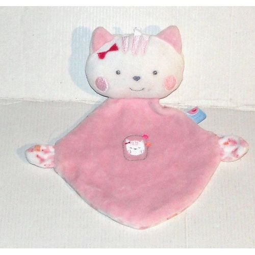 doudou chat rose plat sucre d orge
