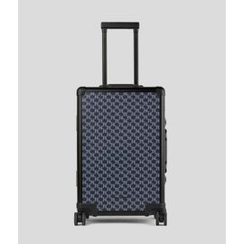Karl Lagerfeld - Valise À Roulettes Rigide K/voyage, Femme, Monogramme Bleu Marine, Taille: One Size