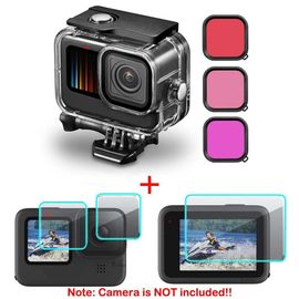 Coque de protection pour GoPro Hero 11,10,9,60M,étanche,noire,accessoire de plongée sous-marine - Type Case Protector C