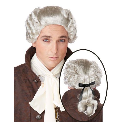 Perruque Grise Noble Baroque Homme