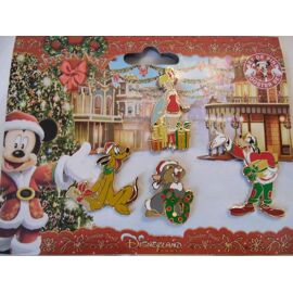 Rare Booster/Set 4 Pins Disney Disneyland Paris : Fée Clochette + Amis Noel
