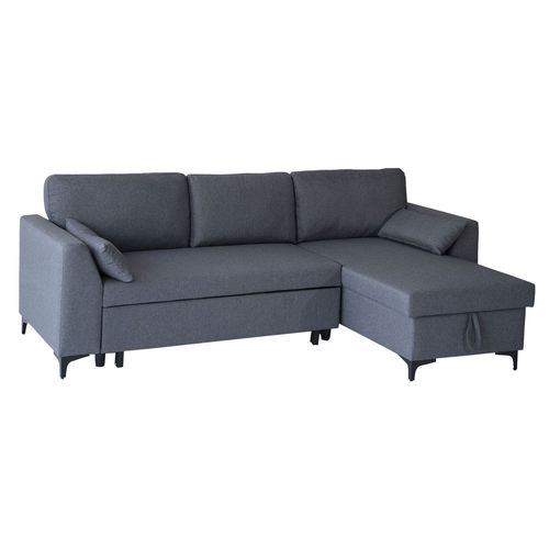 Canapé D'angle Convertible Logan 3 Places Gris Chiné
