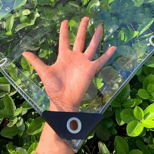 Checarzhn--No1-Pvc Bache De Protection Transparente Exterieur Avec Oeillets, Durable Et Résistante À La Déchirure, Bâche Plastique En Impermeable, Pour Pergola, Terrasse, Poulailler