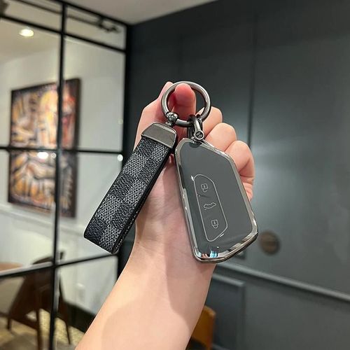 Étui pour clé de voiture en TPU, coque complète pour VW Volkseagen Golf 8 MK8 ID.3 ID.4 Cupra Skoda Octavia SEAT Leon MK4 2020 ¿ 2024, porte-clés--set 5