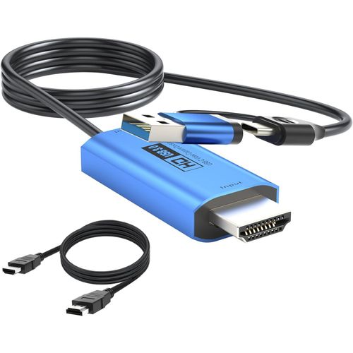 Carte d'acquisition vidéo 2 mètres de Fil Carte de Capture 4K HDMI vers USB 3.0/USB C,Capture vidéo 1080P 60FPS pour Les Jeux,Le Streaming,l'enseignement,la vidéoconférence