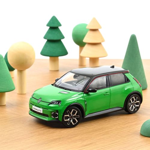 Norev 1/18 - Renault 5 E-Tech Pop 2025 - Voiture Électrique Vert Pop Et Noir 185502-Norev