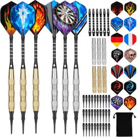 Flechette Pointe Plastique,Pointe Flechette Plastique,Flechettes pour Cible Electronique,Fléchettes Souples Et Sûres pour Les Débutants Et Les Enthousiastes