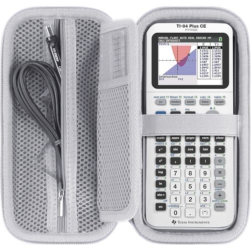 Dur Étui de Protection pour TI-NSPIRE CX II-T/TI-Nspire CX CAS/TI-84 Plus CE-T/TI-84 Plus CE/TI-89 Titanium Calculatrice Graphique (Blanc)