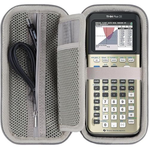 Dur Étui de Protection pour TI-NSPIRE CX II-T/TI-Nspire CX CAS/TI-84 Plus CE-T/TI-84 Plus CE/TI-89 Titanium Calculatrice Graphique (Brun)