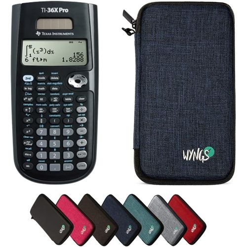 Pack économique : TI 36 X Pro Calculatrice scientifique et technique + étui de protection WYNGS bleu + Etendue de CALCUSO