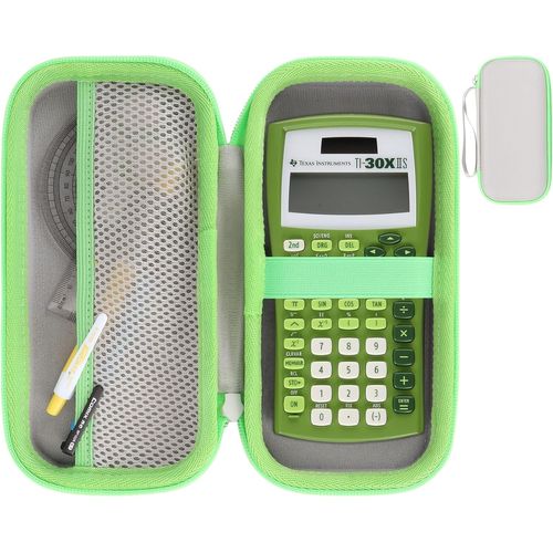 Dur Étui de Protection pour TI-36X Pro/TI-30Xa/TI-30X Plus/TI-30XIIS/TI-30XS/TI-30X Pro Calculatrice Scientifique (Blanc + Vert Pomme)