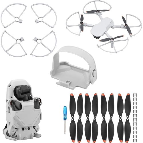 Protection D'hélice + 16 Lames D'hélice + Support D'hélice Pour Dji Mini 2 Mini 4k,Accessoires Légers De Protection Pour Drone Mavic Mini Se-Marque Générale