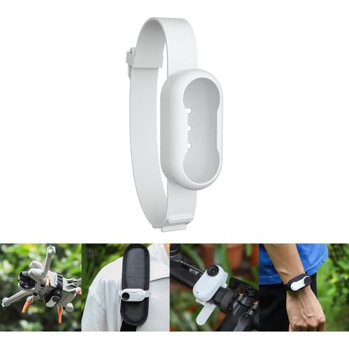 Bracelet Bande De Silicone Housse Pour Insta360 Go 3s/3 Étui Protecteur Réglable Multifonctionnel Fixation Sangle Drone Vélo Montage Pour Accessoires Pour Caméra D'action (Blanc)-Marque Générale