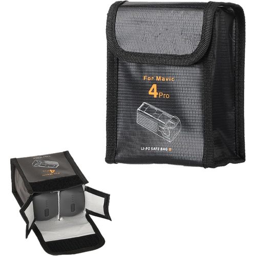 Sac Anti-Déflagrant Fireproof Pour Batterie Lipo Pour Dji Mavic 4 Pro Drone Batteries (Pour 2 Batteries)-Marque Générale