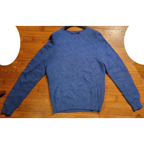 Pull En Laine Polo Ralph Lauren Col Rond Taille M Bleu
