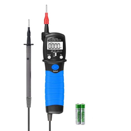 Multimètre numérique,testeur de tension de type stylo avec écran LCD,très précis 6000 points pour la mesure de voltmètre AC/DC/résistance/diode/capacité,conservation de données et lampe de poche