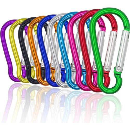 Tianyi-10 Couleur Petit Mousqueton Prote Clés D Anneau Multicoulor Mousqueton Aluminium Mousqueton Pour Pêche Randonnée Sac À Dos