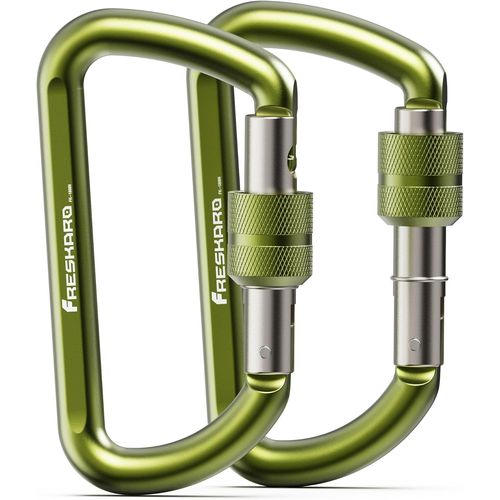 Tianyi-Mousquetons A Vis, 7075 Aluminium, Charge Lourde 12kn-1224kg, Solide, Ultra Léger, Multi-Fonction Pour Laisse Chien, Hamac, Balancoire, Porte Clé, Moyen 8cm, Forme D, 2/3pcs, Multicoulor