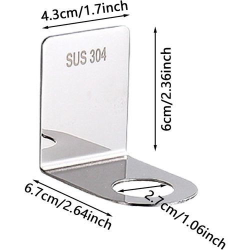 CAUC-Crochet Porte-Bouteille Pompe Salle Bain Cuisine Crochet Porte-Bouteille pour Distributeur Savon Mural 3 Pièces, Petit Diamètre Trou 2.7cm, Pas Besoin Perforer, pour La Cuisine Et La Salle Bain