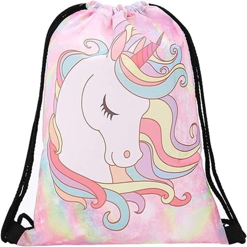 Tianyi-Sac À Dos À Cordon,Sac À Cordon Serrage Toile Sac De Cordon Imperméable Unisexe Pour Piscine Plage Backpack Gym Sac Sac Et Outdoor Randonnée Voyage Imprimé Drawstring Bag (Licorne)