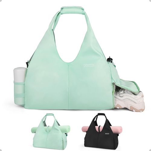 Tianyi-Sac De Tapis De Yoga Et Pilates Femme, Grand Sac De Yoga Hydrofuge Avec Compartiment Chaussures, Weekend De Sport Gym Voyage Loisirs Swim Shopping,Turquoise