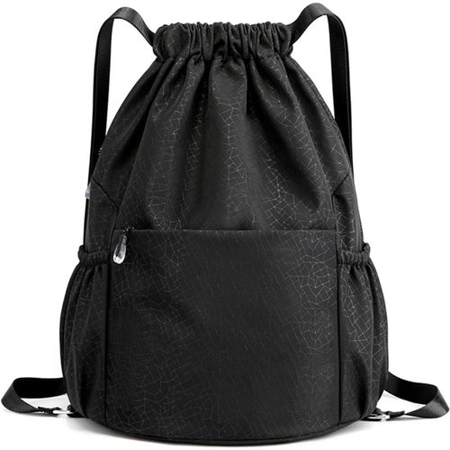 Tianyi-Sac De Sport Étanche Sac À Dos Unisexe Lumière Sac À Dos Sac De Gym Sac De Sport Sac De Sport Sac Pour École, Sport, Yoga, Voyage Et Extérieur, Noir