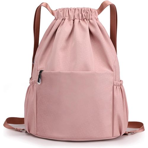 Tianyi-Sac De Sport Étanche Sac À Dos Unisexe Lumière Sac À Dos Sac De Gym Sac De Sport Sac De Sport Sac Pour École, Sport, Yoga, Voyage Et Extérieur, Rose