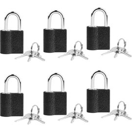 TIANYI-Lot de 6 Cadenas Petit cadenas a clé, Mini cadenas, valise cadenas, cadenas bagage, cadenas cle¿, pour Valise, Diary, Sac de Voyage, Casier - 25mm