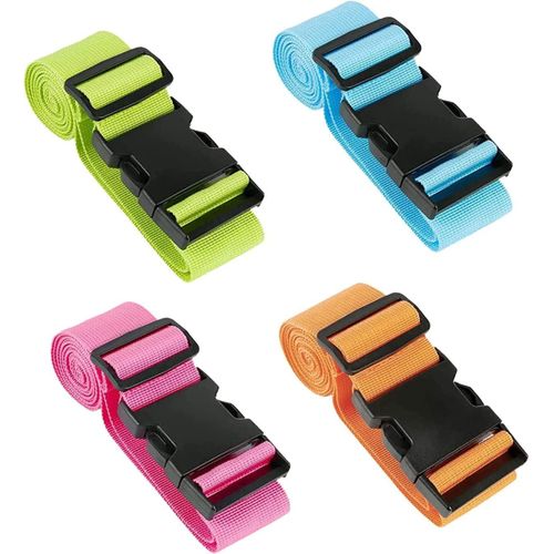 Tianyi-Sangle Valisem, 4 Pièce Sangle Valise Voyage, Ajustable Sangle Pour Valise, Lanière Pour Valise Convient Aux Sacs À Dos Valises Sacs De Couchage(4 Couleurs)