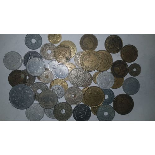 Lot De 47 Pièces Françaises Tous Différentes De 1 Centime En 50 Francs