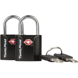 TIANYI-Lot de 2 Cadenas TSA à Clé | TSA Cadenas pour Voyages en Avion | Cadenas pour Valises, Bagages, Sacs à Dos, Sacs de Sport et plus | Cadenas TSA Antivols à Clé (Noir)