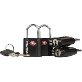 TIANYI-Lot de 4 Cadenas TSA à Clé | TSA Cadenas pour Voyages en Avion | Cadenas pour Valises, Bagages, Sacs à Dos, Sacs de Sport et plus | Cadenas TSA Antivols à Clé (Noir)