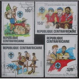Centrafrique Série N°491 Au 494 Scoutisme Oblitérés