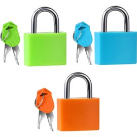 TIANYI-Cadenas pour valises avec clés - Verrou Cadenas en métal coloré pour valises, bagages, casier, sac à dos, école