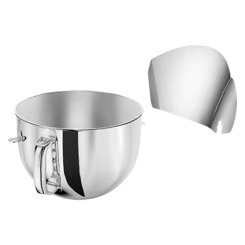 Bol en acier inoxydable avec poignée et entrée en acier inoxydable pour accessoires de batteur sur socle à bol relevable 6Q