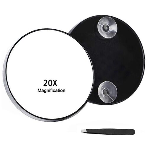 Miroir Grossissant À Ventouse Compact Et Durable Pour Maquillage De Voyage, Pour Épiler Les Sourcils 